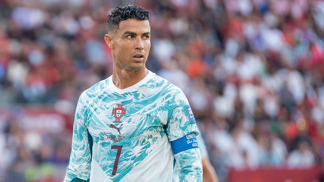 Cristiano Ronaldo com a camisa da seleção de Portugal em 2026 Cristiano Ronaldo com a camisa da seleção de Portugal em 2026