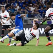 Kaio Jorge comemora gol do Cruzeiro contra o São Paulo no Mineirão pelo Brasileirão 2026