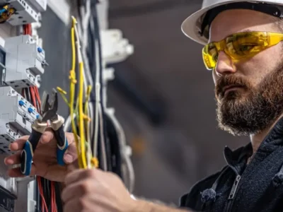 Aluno participa de curso profissionalizante de eletricidade no Senai