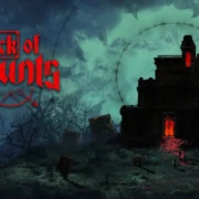 Mansão com salas e visitantes em Deck of Haunts