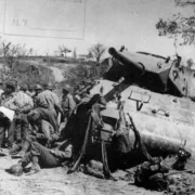Soldados da Força Expedicionária Brasileira durante a Segunda Guerra Mundial na Itália.