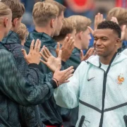 Kylian Mbappé com a Seleção Francesa durante partida internacional em 2026