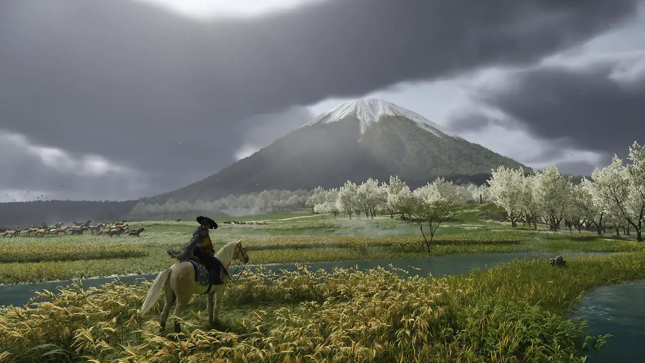 Atsu na arte oficial de Ghost of Yōtei Complete Edition para PS5