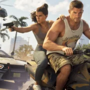 Jason e Lucia em imagem de divulgação do trailer de lançamento de GTA 6.
