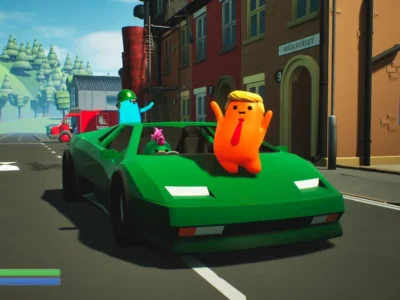 Pequenos carteiros transportam uma encomenda em Handle with Care, jogo cooperativo de entregas para até quatro jogadores.