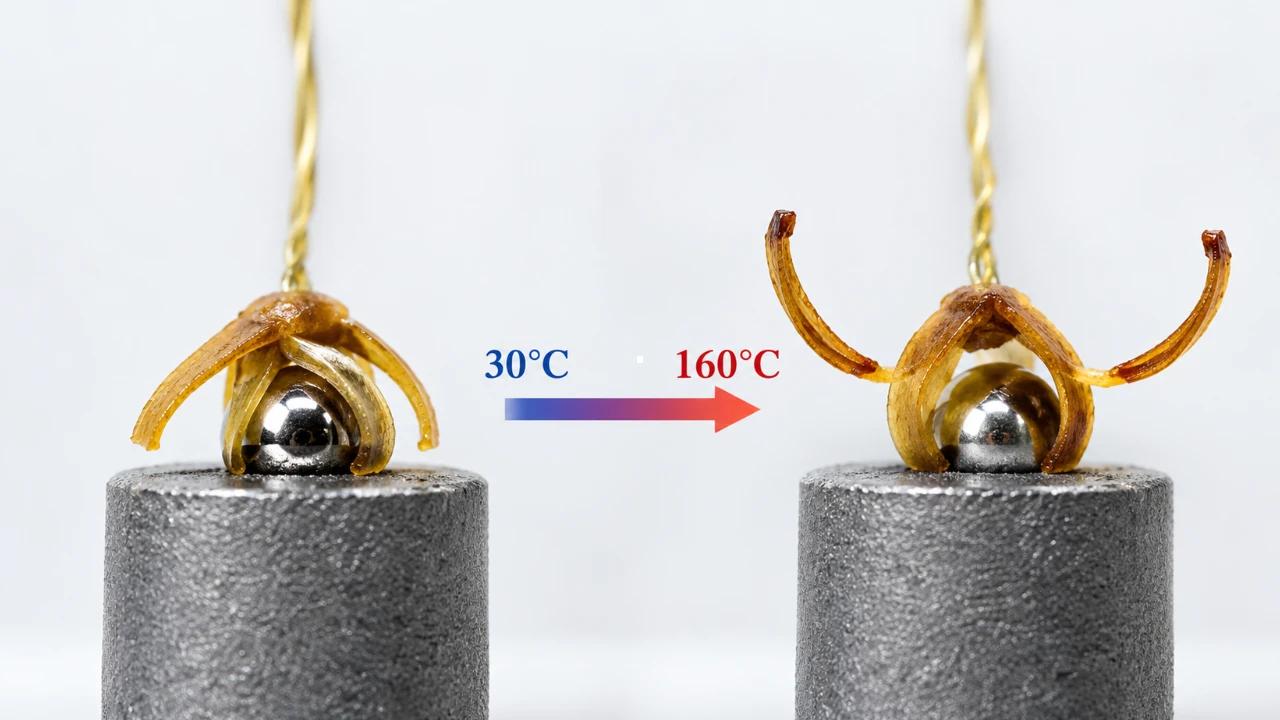 Garra robótica impressa em 4D muda de forma com aquecimento