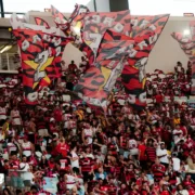 Torcedores do Flamengo nas arquibancadas do Maracanã, estádio do jogo contra o Atlético-MG pelo Brasileirão 2026