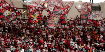 Torcedores do Flamengo nas arquibancadas do Maracanã, estádio do jogo contra o Atlético-MG pelo Brasileirão 2026
