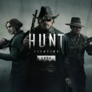 Três caçadores armados na arte de Hunt Showdown 1896