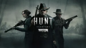Três caçadores armados na arte de Hunt Showdown 1896