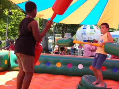 Crianças participam da Caravana de Arte e Lazer em São Gonçalo