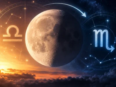 Lua fora de curso em Libra se aproxima de Escorpião em representação astrológica