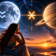 Lua em Aquário e Saturno em Áries simbolizam organização, maturidade, limites e decisões mais conscientes