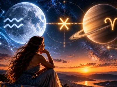 Lua em Aquário e Saturno em Áries simbolizam organização, maturidade, limites e decisões mais conscientes