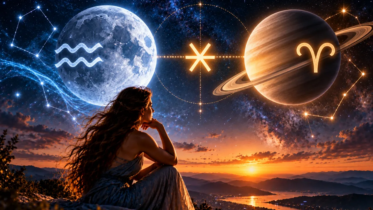 Lua em Aquário e Saturno em Áries simbolizam organização, maturidade, limites e decisões mais conscientes