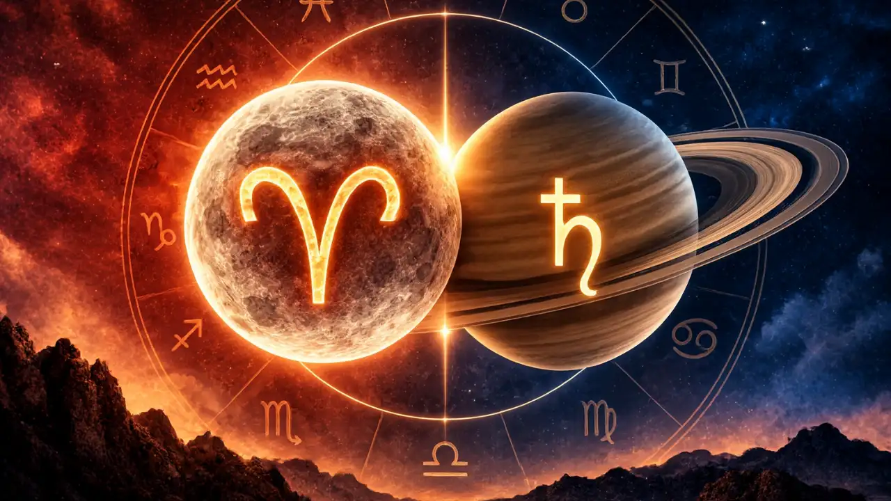 Lua em Áries e Saturno simbolizam responsabilidade, disciplina, limites e decisões mais conscientes Lua em Áries e Saturno simbolizam responsabilidade, disciplina, limites e decisões mais conscientes