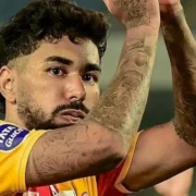 Miguel Figueira em ação pelo futebol indiano após passagem pelo Goiás