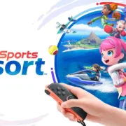Personagens de Nintendo Switch Sports Resort praticam diferentes esportes, como basquete, boxe, skate e tiro com arco.