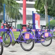 Estação de bicicletas compartilhadas NitBike em Niterói