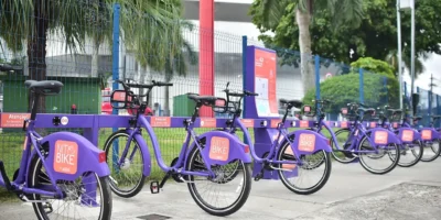 Estação de bicicletas compartilhadas NitBike em Niterói