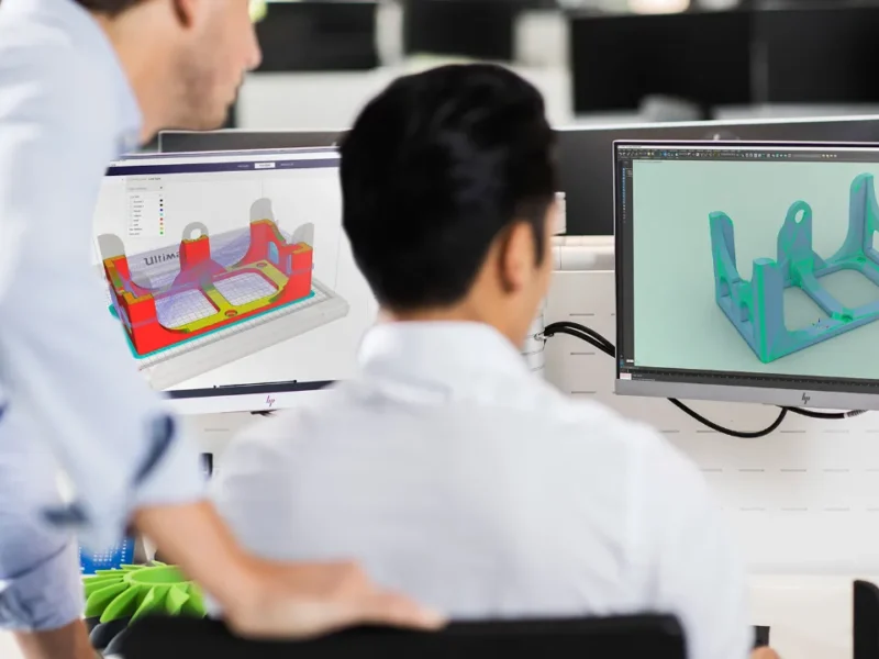 Duas peças impressas em 3D mostram diferença de resistência conforme orientação das camadas