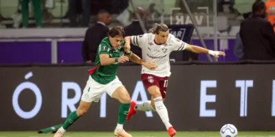 Hércules, do Fluminense, durante semifinal contra Palmeiras na Libertadores 2026 Título da imagem: Palmeiras x Fluminense — decisão nos pênaltis