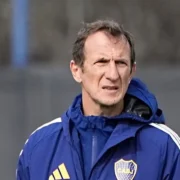 Técnico do Boca Juniors durante preparação para a semifinal da Copa Sul-Americana
