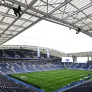 Jogadores de Portugal durante partida da Nations League antes do confronto contra a Noruega