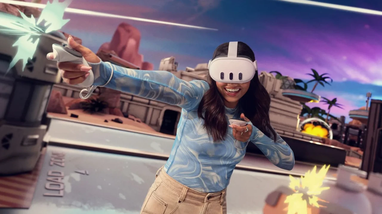 PlayStation VR2 e Meta Quest 3 lado a lado em comparação de headsets de realidade virtual