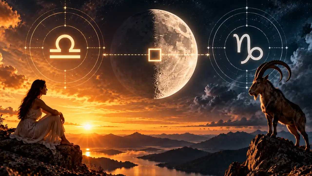 Lua em Quarto Crescente entre Libra e Capricórnio representa decisões, ajustes e desafios para os signos Lua em Quarto Crescente entre Libra e Capricórnio representa decisões, ajustes e desafios para os signos