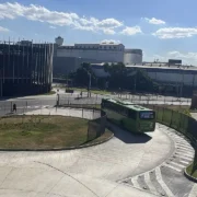 Ônibus municipais no Terminal Gentileza, no Rio de Janeiro