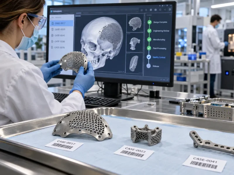 Implantes médicos impressos em 3D identificados por caso em laboratório hospitalar