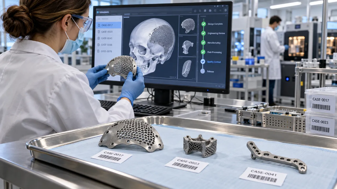 Implantes médicos impressos em 3D identificados por caso em laboratório hospitalar