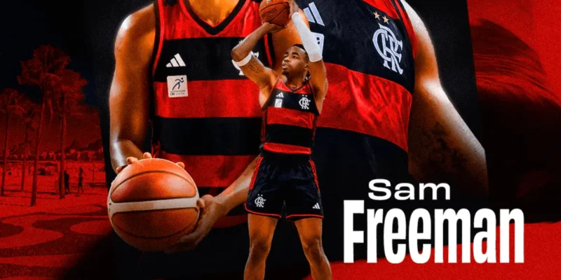 Sam Freeman, novo pivô do Flamengo para a temporada de basquete 2026/2027