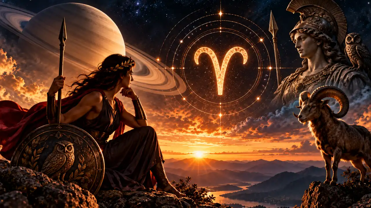 Saturno e Pallas em Áries representam estratégia, disciplina, inteligência prática e revisão de decisões