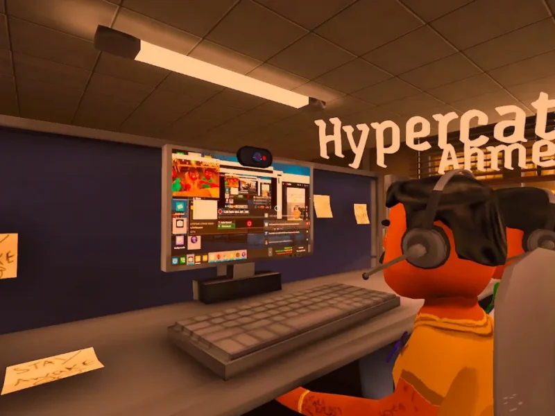 Central de atendimento fictícia de Scam With Your Friends, jogo cooperativo com personagens controlados por inteligência artificial.