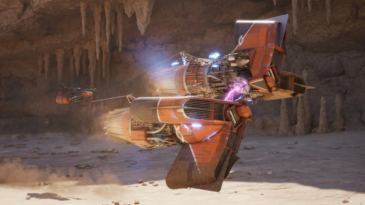 Podracers e speeders disputam corrida em Star Wars Galactic Racer