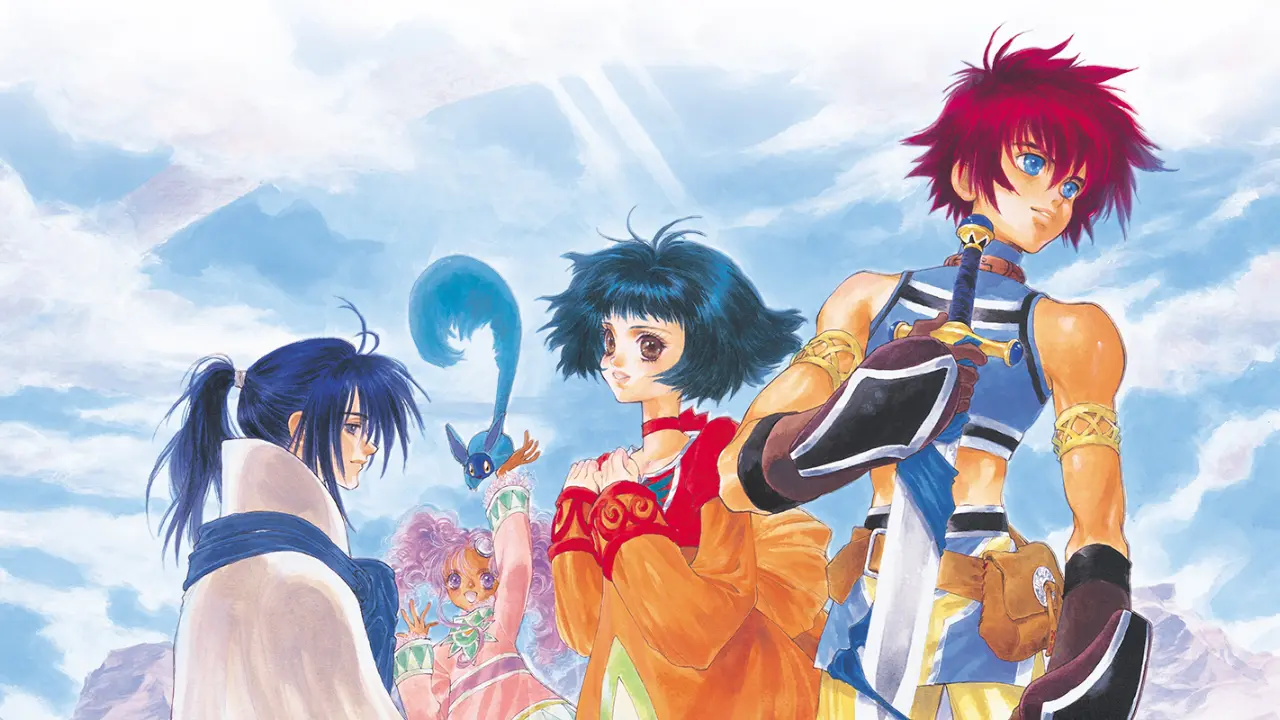 Personagens de Tales of Eternia Remastered em cena de batalha do RPG da Bandai Namco.