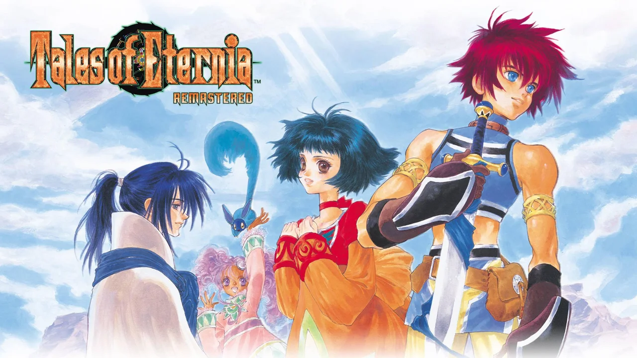 Personagens Reid Hershel, Farah Oersted e Meredy na arte promocional de Tales of Eternia Remastered. Personagens Reid Hershel, Farah Oersted e Meredy na arte promocional de Tales of Eternia Remastered.