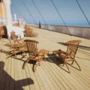 Corredor inundado do Titanic em Titanic Escape Simulator no Xbox
