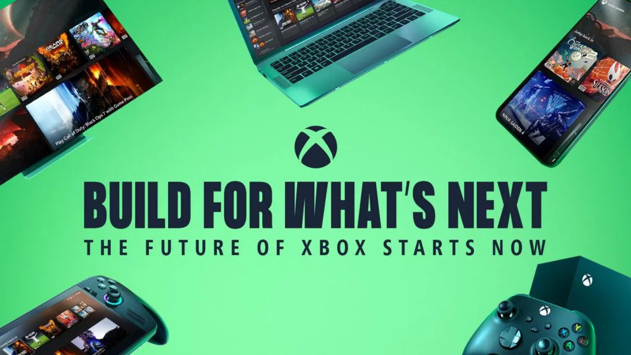 Arte institucional Xbox Labs, iniciativa da Microsoft dedicada à inteligência artificial, compatibilidade e inovação nos videogames.